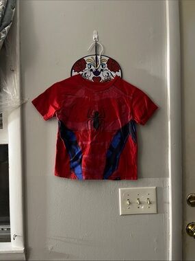 Kids Red Spider-Themed Superhero Tee